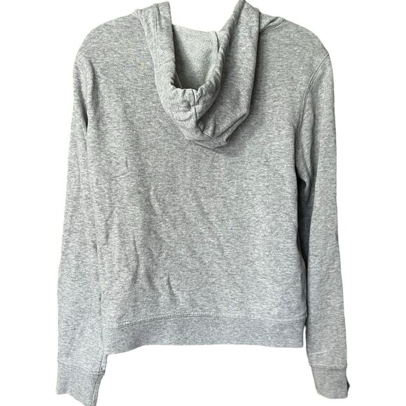 Aeropostale Blue/Pink Logo Graphic Cropped Grey Hoodie Pullover Sz M Y2K - Picture 6 of 10